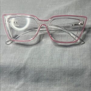 Chic Pink and Clear Women's Glasses